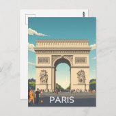 Paris Arc de Triomphe ポストカード (正面/裏面)