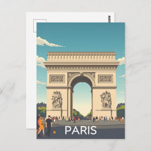 Paris Arc de Triomphe ポストカード (正面/裏面)