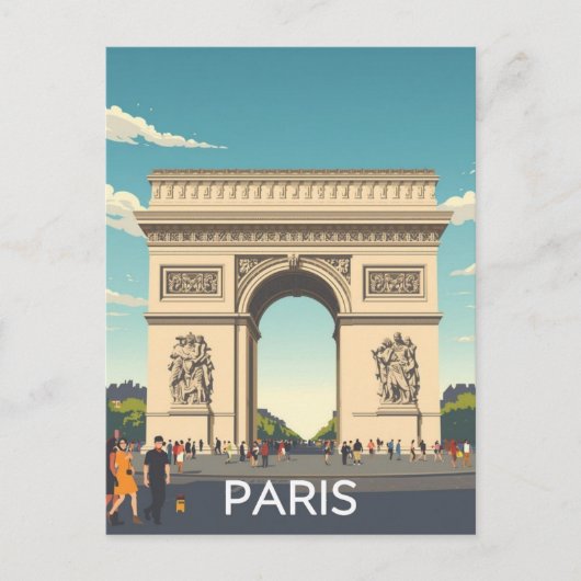 Paris Arc de Triomphe ポストカード (正面)
