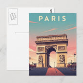 Paris Arc de Triomphe Postcard ポストカード (正面/裏面)