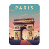 Paris Arc de Triomphe Postcard マグネット (縦)