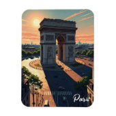 Paris Arc de Triomphe Postcard マグネット (縦)