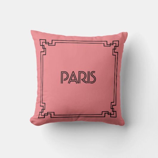 Paris Art Nouveau Art Deco Jugendstil クッション (正面)