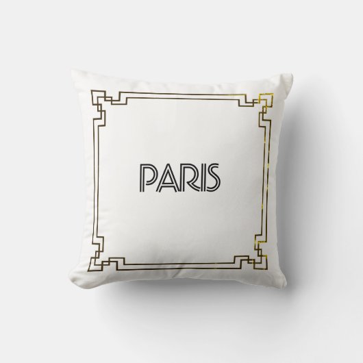 Paris Art Nouveau Art Deco Jugendstil クッション (正面)