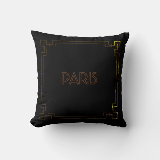 Paris Art Nouveau Art Deco Jugendstil クッション (正面)
