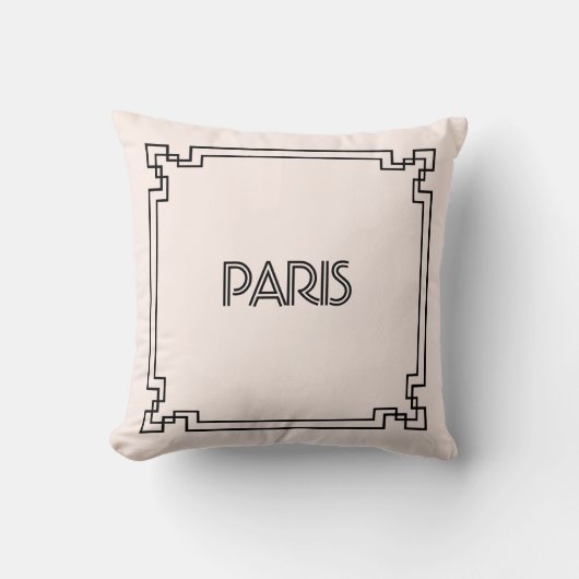 Paris Art Nouveau Art Deco Jugendstil クッション (正面)