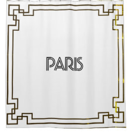 Paris Art Nouveau Art Deco Jugendstil シャワーカーテン