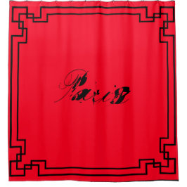 Paris Art Nouveau Art Deco Jugendstil シャワーカーテン