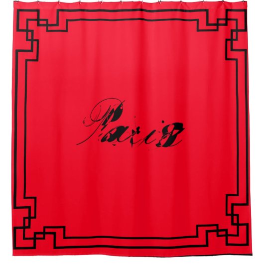 Paris Art Nouveau Art Deco Jugendstil シャワーカーテン (正面)