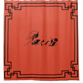 Paris Art Nouveau Art Deco Jugendstil シャワーカーテン