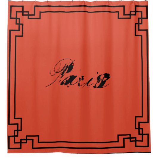Paris Art Nouveau Art Deco Jugendstil シャワーカーテン (正面)