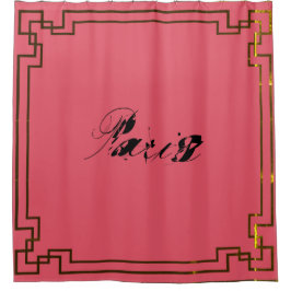 Paris Art Nouveau Art Deco Jugendstil シャワーカーテン