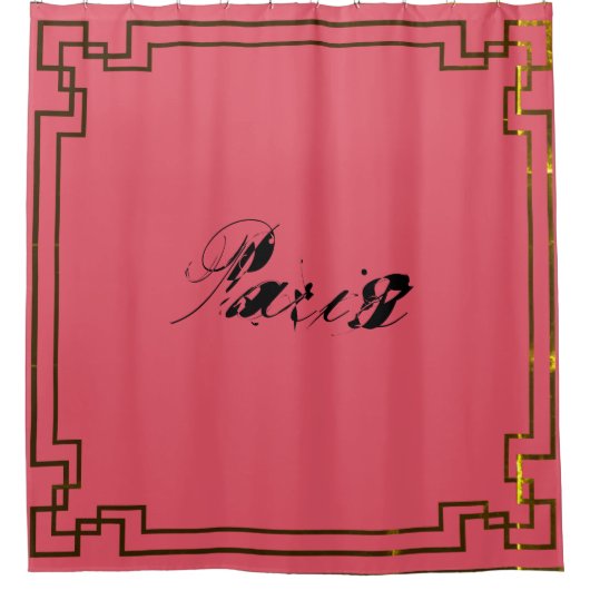 Paris Art Nouveau Art Deco Jugendstil シャワーカーテン (正面)