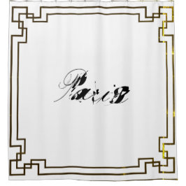Paris Art Nouveau Art Deco Jugendstil シャワーカーテン