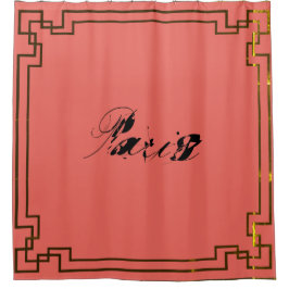 Paris Art Nouveau Art Deco Jugendstil シャワーカーテン