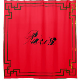 Paris Art Nouveau Art Deco Jugendstil シャワーカーテン