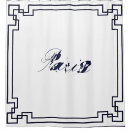 Paris Art Nouveau Art Deco Jugendstil シャワーカーテン