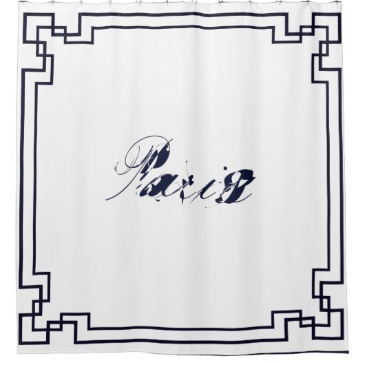 Paris Art Nouveau Art Deco Jugendstil シャワーカーテン (正面)