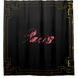 Paris Art Nouveau Art Deco Jugendstil シャワーカーテン
