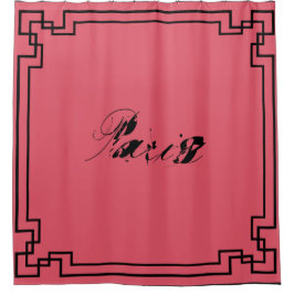 Paris Art Nouveau Art Deco Jugendstil シャワーカーテン