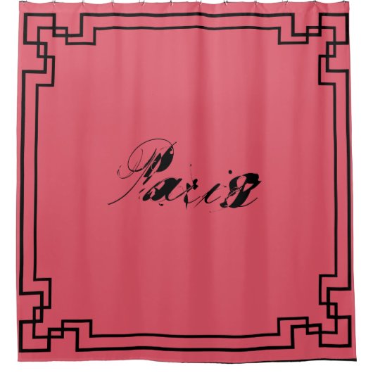 Paris Art Nouveau Art Deco Jugendstil シャワーカーテン (正面)