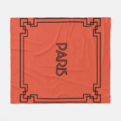 Paris Art Nouveau Art Deco Jugendstil フリースブランケット (正面(横))