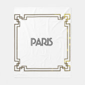 Paris Art Nouveau Art Deco Jugendstil フリースブランケット (正面)