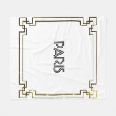 Paris Art Nouveau Art Deco Jugendstil フリースブランケット (正面(横))