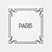 Paris Art Nouveau Art Deco Jugendstil フリースブランケット (正面)