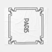 Paris Art Nouveau Art Deco Jugendstil フリースブランケット (正面(横))