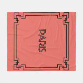 Paris Art Nouveau Art Deco Jugendstil フリースブランケット (正面(横))