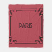 Paris Art Nouveau Art Deco Jugendstil フリースブランケット (正面)