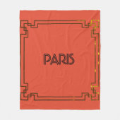 Paris Art Nouveau Art Deco Jugendstil フリースブランケット (正面)