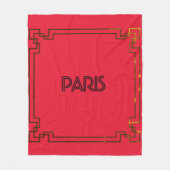 Paris Art Nouveau Art Deco Jugendstil フリースブランケット (正面)