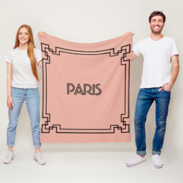 Paris Art Nouveau Art Deco Jugendstil フリースブランケット