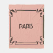 Paris Art Nouveau Art Deco Jugendstil フリースブランケット (正面)