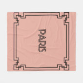 Paris Art Nouveau Art Deco Jugendstil フリースブランケット (正面(横))