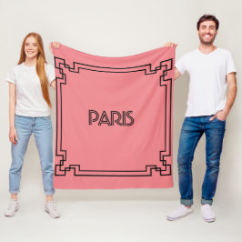 Paris Art Nouveau Art Deco Jugendstil フリースブランケット