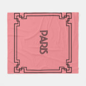 Paris Art Nouveau Art Deco Jugendstil フリースブランケット (正面(横))