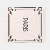 Paris Art Nouveau Art Deco Jugendstil フリースブランケット (正面(横))