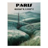 París: Arte de línea con Coordenadas. ポスター (正面)