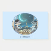 Paris at Night Notes 10" x 6" - Happy ポストイット (正面)