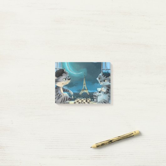 Paris at Night Notes 4" x 3" ポストイット (デスク上)