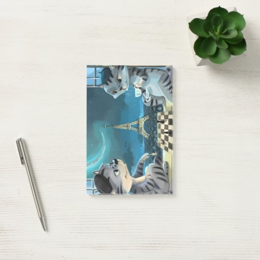 Paris at Night Notes 4" x 6" ポストイット (オフィス)