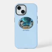 Paris at Night Phone Case - Happy (Various) iPhone 15ケース (裏面)