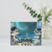 Paris at Night Post Card （オプションの封筒） ポストカード (スタンド正面)