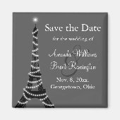 Paris at Night Save the Date Magnet マグネット (正面)