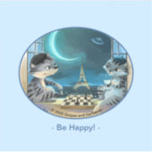 Paris at Night Vinyl Sticker - Happy (Various) シール (正面)