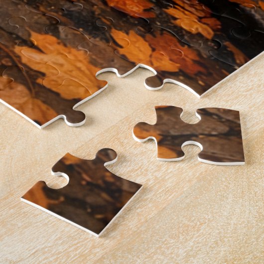 Paris Autumn Café Street – Warm Fall Puzzle ジグソーパズル (側面)