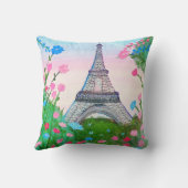 Paris azul y rosa クッション (裏面)
